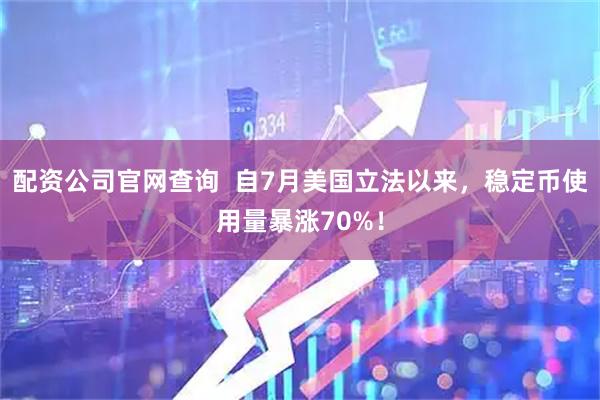 配资公司官网查询  自7月美国立法以来，稳定币使用量暴涨70%！