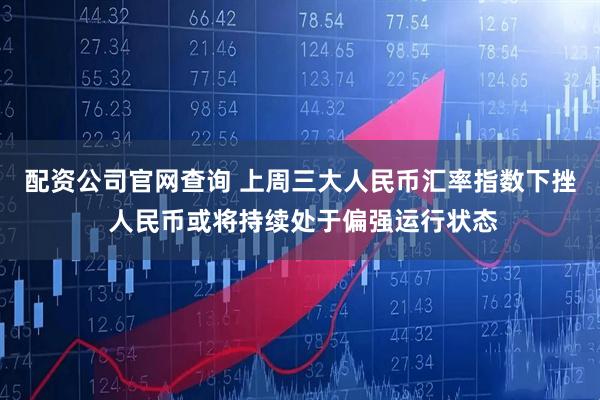 配资公司官网查询 上周三大人民币汇率指数下挫 人民币或将持续处于偏强运行状态